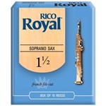 Ficha técnica e caractérísticas do produto Palheta Rico Royal Rib1015 Sax Soprano 1.5 C/10