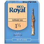 Ficha técnica e caractérísticas do produto Palheta Rico Royal Sax Soprano 1.5 Rib1015 Com 10 Unidades