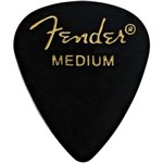 Ficha técnica e caractérísticas do produto Palheta Tradicional 351 Média Preta Fender