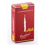 Palheta Vandoren Java Red CUT 2.5 para Sax Soprano Caixa com 10