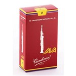 Palheta Vandoren Java Red CUT 2 para Sax Soprano Caixa com 10