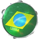 Ficha técnica e caractérísticas do produto Pandeiro Luen 10 ABS Amarelo Brasil 40066AM/BDS