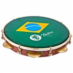 Ficha técnica e caractérísticas do produto Pandeiro Timbra 10 Profissional Formica Pele Brasil + Capa