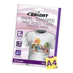 Ficha técnica e caractérísticas do produto Papel Transfer para Camisetas A4 Tecidos Claros Bright 10Fls