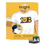 Ficha técnica e caractérísticas do produto Papel Transfer Para Camisetas A4 Tecidos Claros Bright 50fls