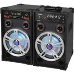 Ficha técnica e caractérísticas do produto Par de Caixas Amplificadoras de Som 120W Bivolt - Vicini - VC-7120