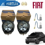 Ficha técnica e caractérísticas do produto Auxiliar Fiat Strada Adventure 2001 a 2020 Fortluz Kit 2un