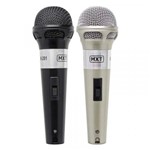 Ficha técnica e caractérísticas do produto Par Microfone Dinâmico MXT M-201 Preto e Prata com Fio 3M