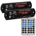 Ficha técnica e caractérísticas do produto Par Placas de Amplificador Módulo BT-373 Bluetooth USB SD P2 Rádio FM MP3 80W RMS Controle Remoto