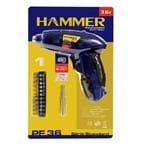 Ficha técnica e caractérísticas do produto Parafusadeira Hammer Sem Fio com Bits 3,6V Blister