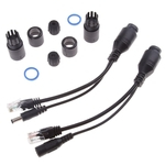 Ficha técnica e caractérísticas do produto Passivo Power Over Ethernet Adaptador POE Cable Splitter Injector Black