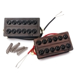 Ficha técnica e caractérísticas do produto 2Pcs Madeira Metal Guitarra Elétrica Humbucker Double Coil Neck Bridge Pickups Set