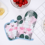 Ficha técnica e caractérísticas do produto 2pcs Thicken isolamento Pad Kitchen anti-queimadura Glove Forno Micro-Ondas Baking Cloth mat oven gloves