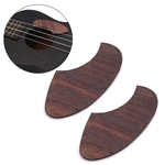 Ficha técnica e caractérísticas do produto 2Pcs Uguelele Pickguard Crescent Rosewood Shield Guardas de madeira Acessórios para instrumentos musicais