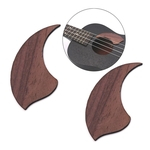 Ficha técnica e caractérísticas do produto 2 Pcs Uguelele Pickguard Teardrop Rosewood Shield Guardas de madeira Acessórios para instrumentos musicais