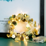 Ficha técnica e caractérísticas do produto Pedaço LED cor do ouro Rodada Luz da corda com caixa de bateria para o casamento Decoração do partido