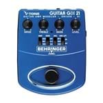 Ficha técnica e caractérísticas do produto Pedal Behringer Gdi21 V-tone para Guitarra