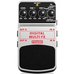Ficha técnica e caractérísticas do produto Pedal Digital Para Guitarra MULTI FX600 Preto/Cinza BEHRINGER