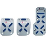 Pedaleira Aluminio Anodizado Azul Mod I - Shekparts