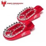 Pedaleira Alumínio Red Dragon CRF 150F/CRF 230/XR 200/Tornado/Bros Vermelho