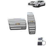 Ficha técnica e caractérísticas do produto Pedaleira Automático Chevrolet Onix Joy 2013 a 2020 Prata - Jr