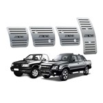 Ficha técnica e caractérísticas do produto Pedaleira Chevrolet S10 Manual 1996 Até 2011 Preto Aço Inox - 3r Acessórios