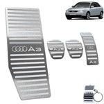 Ficha técnica e caractérísticas do produto Pedaleira + Descanso Audi A3 Manual 1996 Até 2006 Aço Inox - Jr