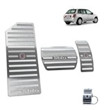 Ficha técnica e caractérísticas do produto Pedaleira + Descanso Fiat Stilo 2003 a 2011 Automático Prata - Jr