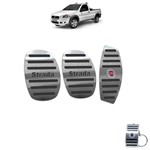 Ficha técnica e caractérísticas do produto Pedaleira Fiat Strada 2009 Até 2020 Preto Aço Inox - Jr