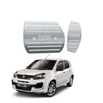 Ficha técnica e caractérísticas do produto Pedaleira Fiat Uno Automático 2015 Até 2019 Aço Inox - 3r Acessórios