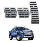 Ficha técnica e caractérísticas do produto Pedaleira Ford Ranger Manual 2013 Até 2019 Preto Aço Inox