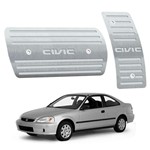 Ficha técnica e caractérísticas do produto Pedaleira Honda Civic Automático 2001 Até 2006 Aço Inox - 3r Acessórios