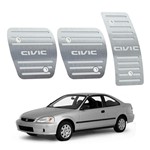 Ficha técnica e caractérísticas do produto Pedaleira Honda Civic Manual 2001 Até 2006 Aço Inox - 3r Acessórios