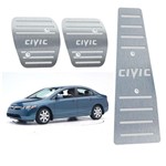 Ficha técnica e caractérísticas do produto Pedaleira Honda Civic Manual 2007 Até 2011 Aço Inox - 3r Acessórios