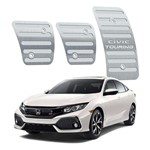 Ficha técnica e caractérísticas do produto Pedaleira Honda Civic Touring Manual 2017 Até 2019 Aço Inox - 3r Acessórios
