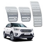 Ficha técnica e caractérísticas do produto Pedaleira Hyundai Creta Manual Todos os Modelos Aço Inox - Three Parts