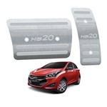 Ficha técnica e caractérísticas do produto Pedaleira Hyundai Hb20 Automatico Todos os Modelos Aço Inox