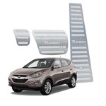 Ficha técnica e caractérísticas do produto Pedaleira Hyundai Tucson Automatico 2017 Até 2018 Aço Inox - 3r Acessórios