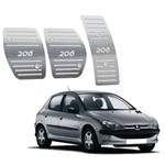 Ficha técnica e caractérísticas do produto Pedaleira Peugeot 206 Manual 1998 Até 2010 Aço Inox - 3r Acessórios