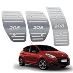 Ficha técnica e caractérísticas do produto Pedaleira Peugeot 208 Manual 2013 Até 2019 Aço Inox - 3r Acessórios