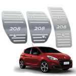 Ficha técnica e caractérísticas do produto Pedaleira Peugeot 208 Manual 2013 Até 2019 Aço Inox