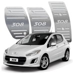 Ficha técnica e caractérísticas do produto Pedaleira Peugeot 308 Manual 2011 Até 2019 Aço Inox - 3r Acessórios