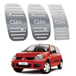 Ficha técnica e caractérísticas do produto Pedaleira Renault Clio Manual 2000 Até 2012 Aço Inox - 3r Acessórios