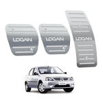 Ficha técnica e caractérísticas do produto Pedaleira Renault Logan Manual 2007 Até 2010 Aço Inox