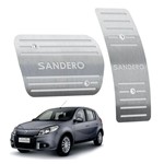 Ficha técnica e caractérísticas do produto Pedaleira Renault Sandero Automático 2012 Até 2014 Aço Inox - 3r Acessórios
