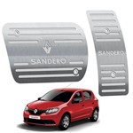 Ficha técnica e caractérísticas do produto Pedaleira Renault Sandero Automático 2015 Até 2019 Aço Inox - Three Parts
