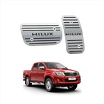 Ficha técnica e caractérísticas do produto Pedaleira Toyota Hilux Automatico 2005 2015 Preto Aço Inox - 3r Acessórios
