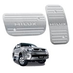 Pedaleira Toyota Hilux Automático 2005 Até 2015 Aço Inox - 3r Acessórios