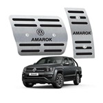 Ficha técnica e caractérísticas do produto Pedaleira Volkswagen Amarok Automatico Preto Aço Inox - 3r Acessórios