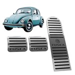 Ficha técnica e caractérísticas do produto Pedaleira Volkswagen Fusca 1977 Até 1996 Aço Inox Preto - Jr
